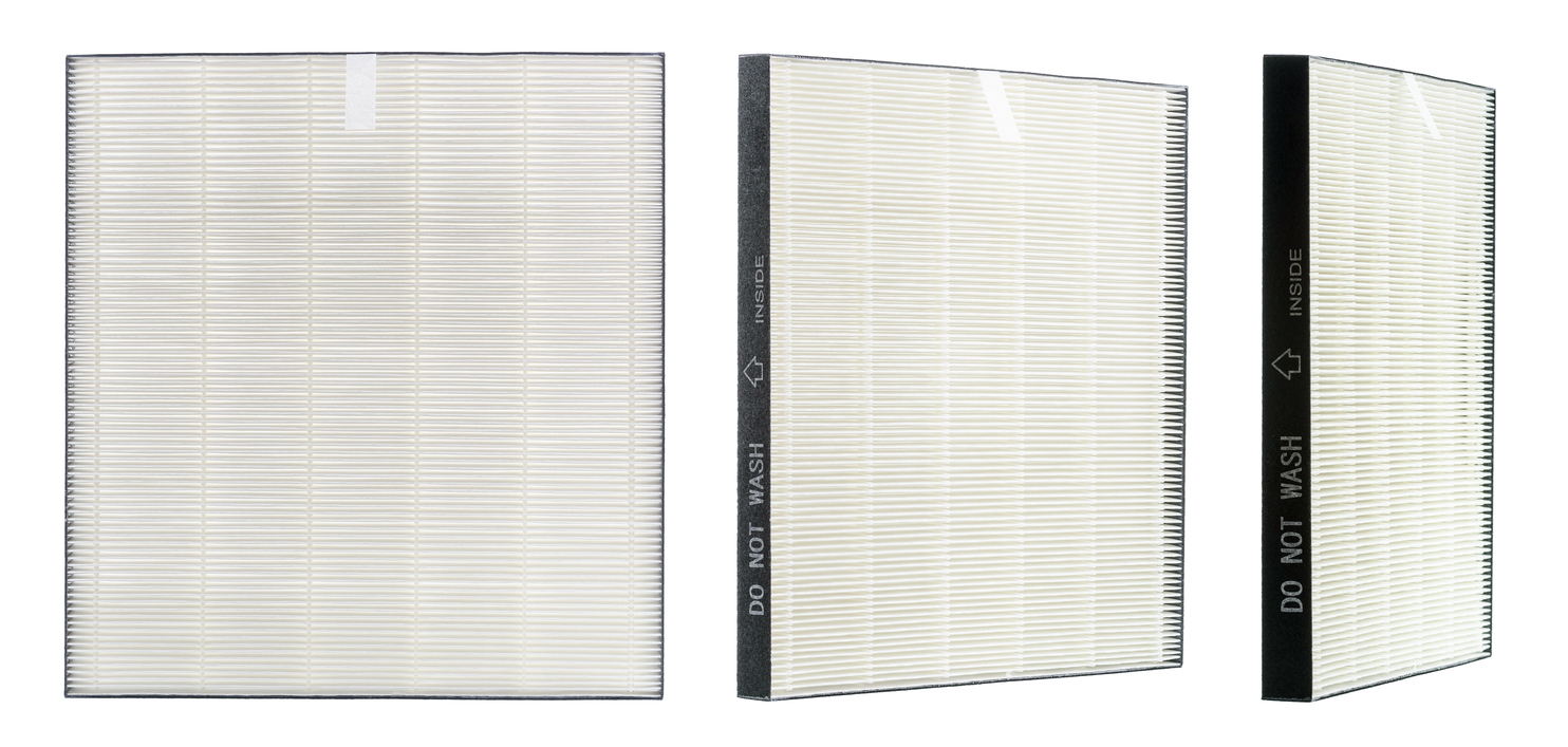 HEPA air purifier replacement filter, isolated on white background. HEPA or High efficiency particulate air is a type of air filter that remove 99.95% of particles that have a size greater than 0.3 µm